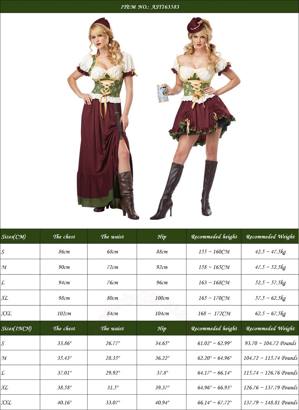 Wholesale Theme Costume for Halloween - Authentic German Oktoberfest Attire AST163583