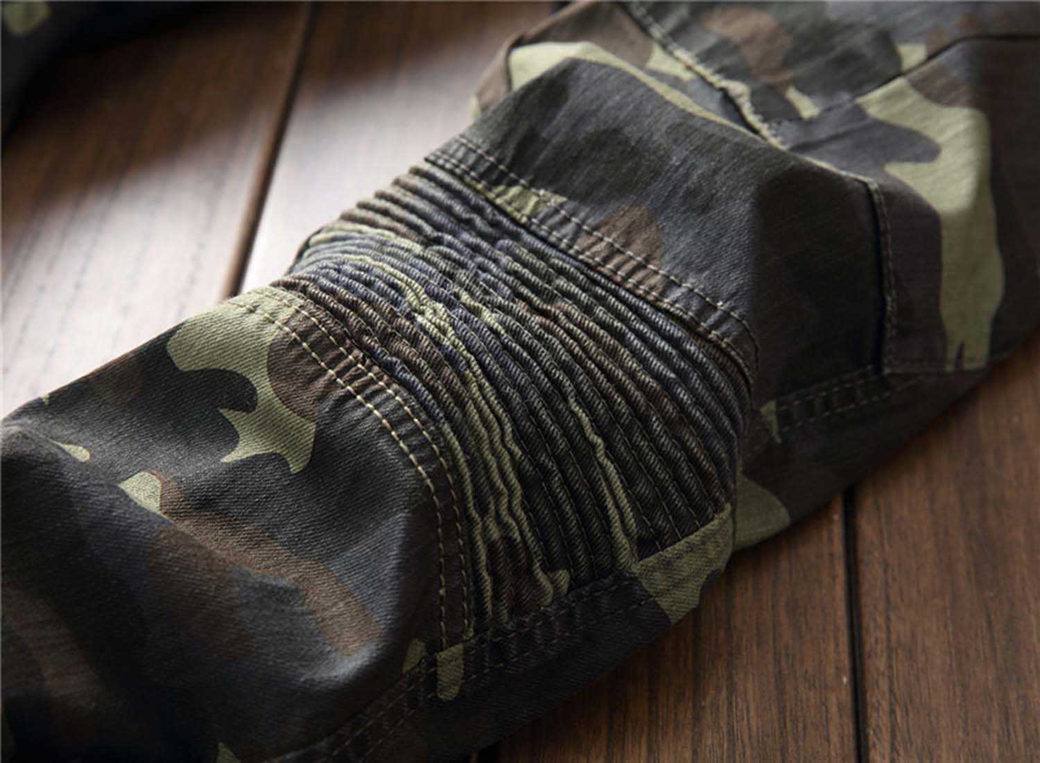 2022 Mode Militaire Heren Camouflage Jeans Mannelijke Slanke Trend Hip Hop Straight Legergroen Pocket Cargo Denim Jeugd merk Broek HKD230829