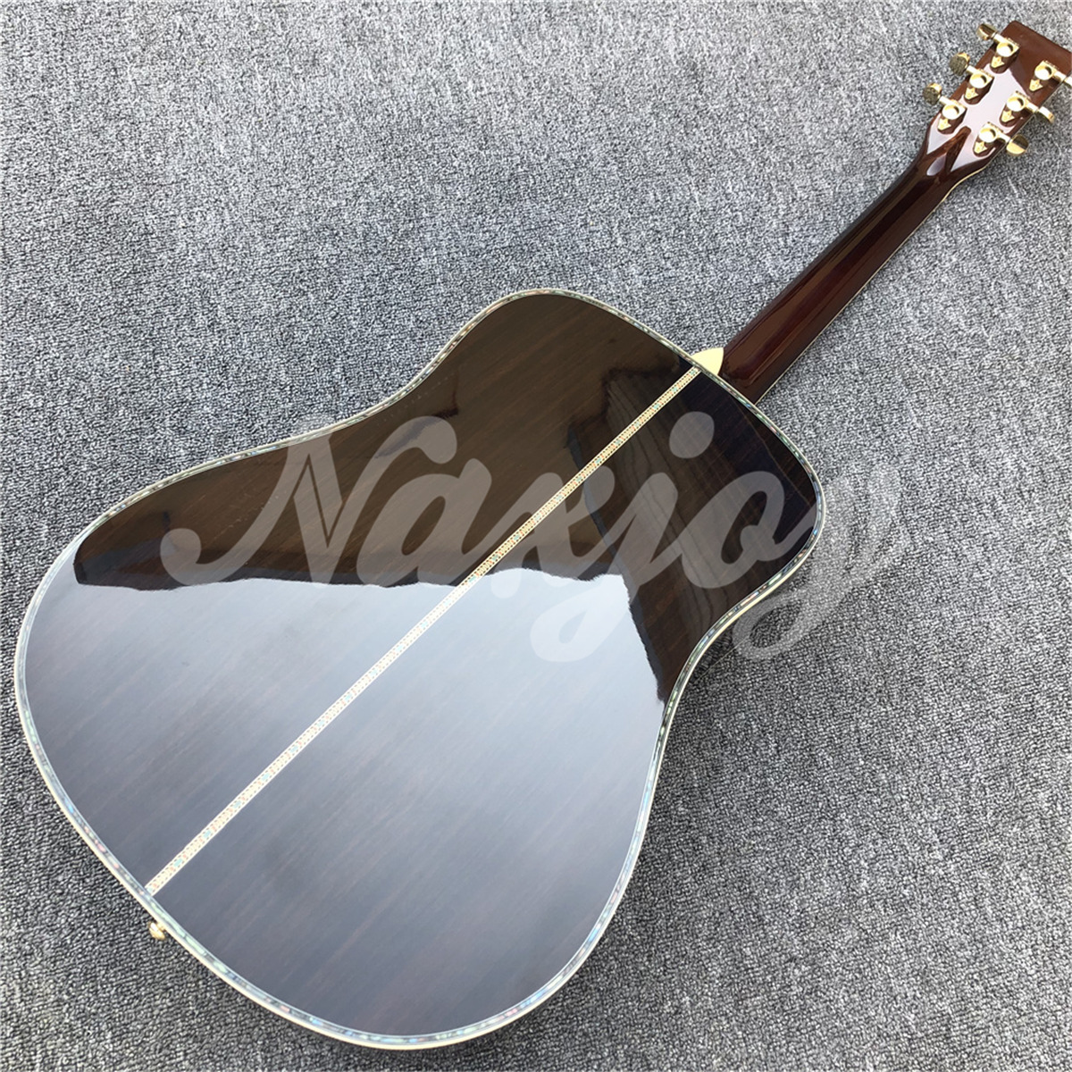 41 Inches D Type Solid Spruce Top Acoustic Guitar Abalone Tree of Life Inlays Rosewood Back and Sides Guitarra