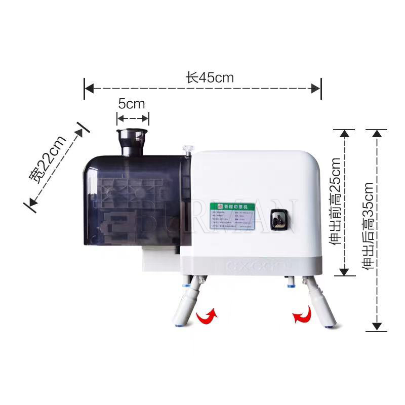 Kommersiell scallion shredder cutter schallots elektriska gröna lökar