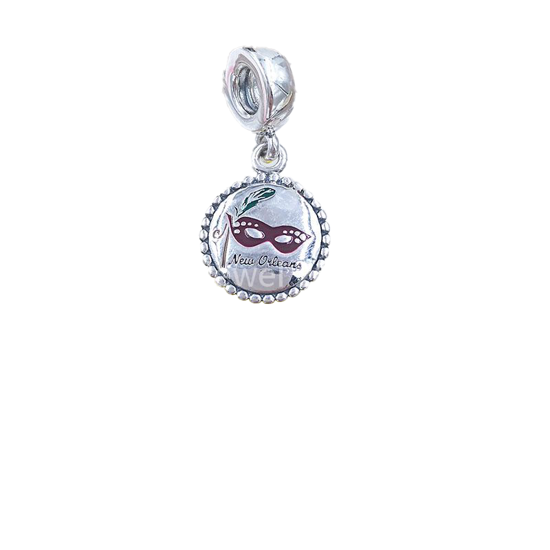 Andy Jewel Authentic 925 Sterling Silver Beads New Orleans Dange Charm Mixed Email Charms Past in Europese stijl Juwelier Bracelets Necklace5397184