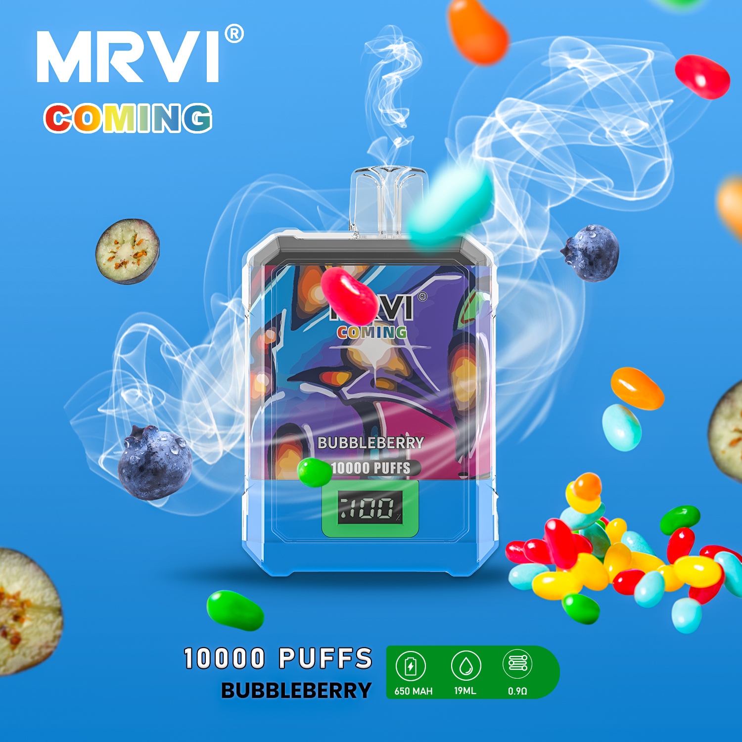 Originale MRVI 10k Puff Bang King 12000 puff 12k penna Vape usa e getta E sigaretta 650mah batteria ricaricabile 19ml Pod vaper vapes soffio usa e getta Magazzino locale