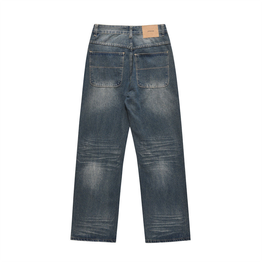 Frühlingsblaue Cargo-Jeans für Herren, Streetwear, Denim-Jogginghose, Übergröße, XL, XXL