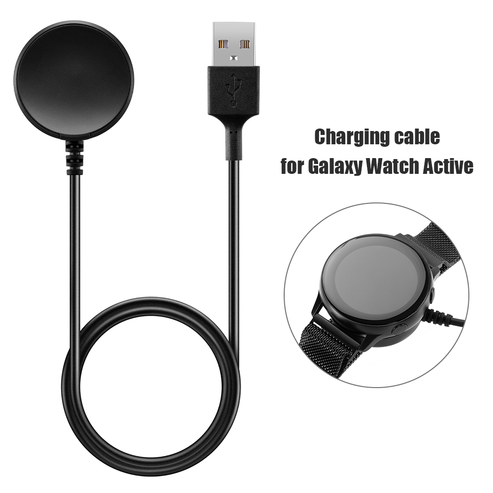 Carregador sem fio Cabo USB Adaptador de doca de carregamento para Samsung Galaxy Smart Watch 4 3 Ativo 2 Ativo 1 3 pés 1m Cabo Fio Watch4 40mm 44mm R860 R870 R880 R830 R840 R850