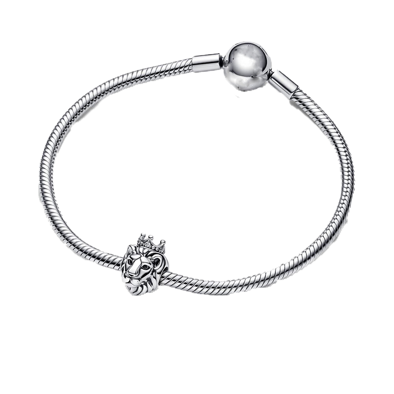 Regal Lion Charm 925 Srebrne momenty Zwierzęta dla Fit Charms Pulsera Oryginalna biżuteria bransoletka para Mujer 792199C01 Andy Jewel8730750