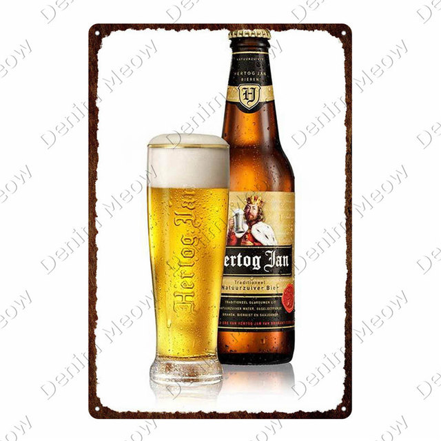 Pôster de metal retrô de cerveja, placas de lata vintage, cozinha, bar, clube, arte de parede, placa decorativa para decoração de casa moderna, estética, garagem, homem, caverna, pôsteres tamanho 20 cm x 30 cm W01