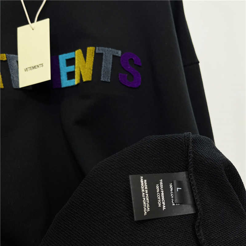 Herenhoodies Sweatshirts Hoge kwaliteit Vetements Massaal Kleur Letter Sweatshirt Heren 1 1 Vetements Zware stof Dameshoodie VTM Crewneck Hoodies