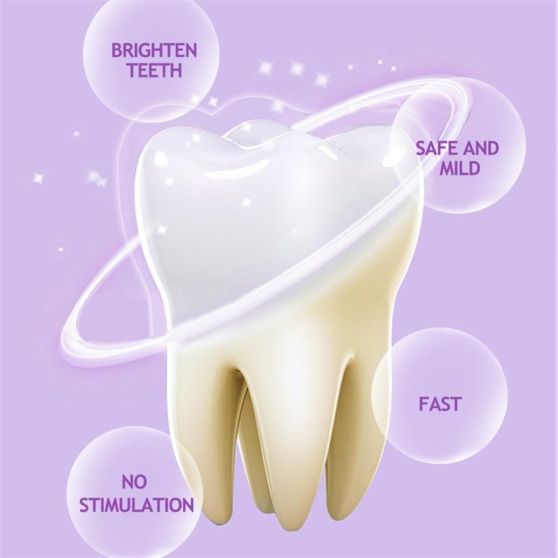 Hismile V34 – dentifrice correcteur de couleur violet, Mousse de blanchiment efficace des dents, nettoyage buccal, dentifrice blanchissant, rafraîchissant, réduction des taches jaunes