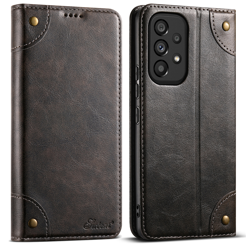 Retro Flip Leather Vogue Phone Case for iPhone 15 14 13 12 Pro Max Samsung Galaxy A53 5G A34 S22 S23 Note20 Ultra S23FE A13 A14 A24 Multiple Card Slots Wallet Bracket Shell