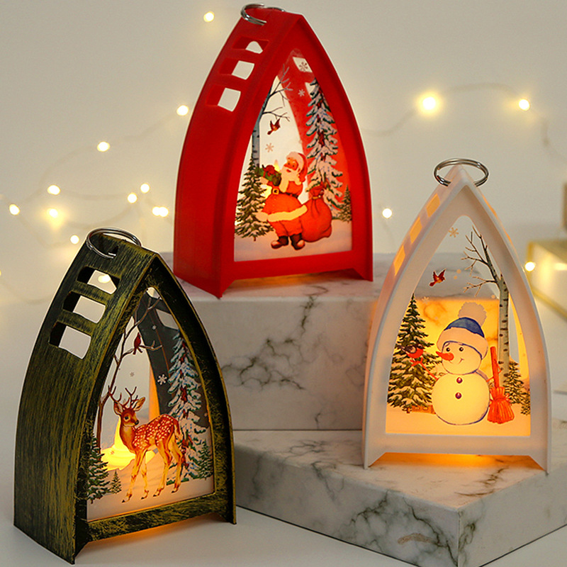 Noel süsü ev dekorasyonları taşınabilir küçük led mum gece lambası Noel dekor ışıkları yx-6185