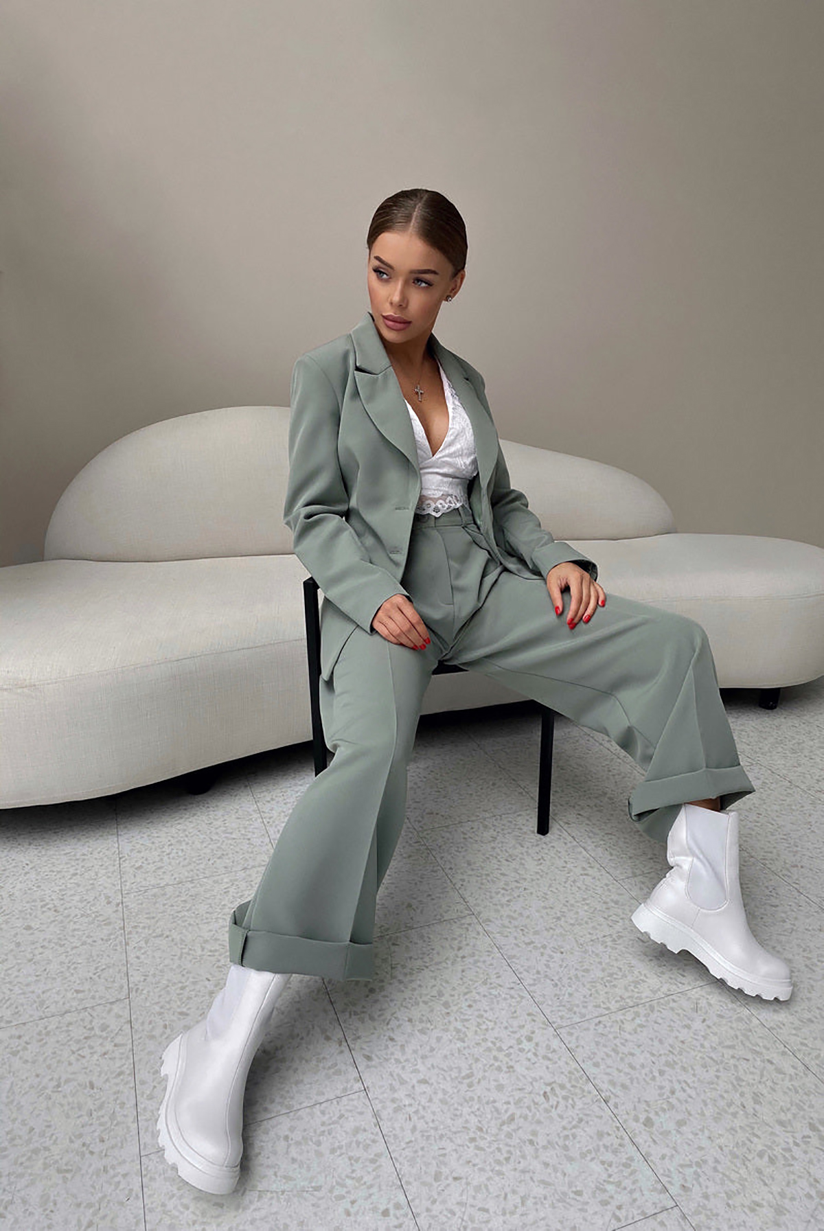 Formal Office Women Pants Suits Wedding Blazer For Parties Wear Plus Size Custom Made Jacket Set 