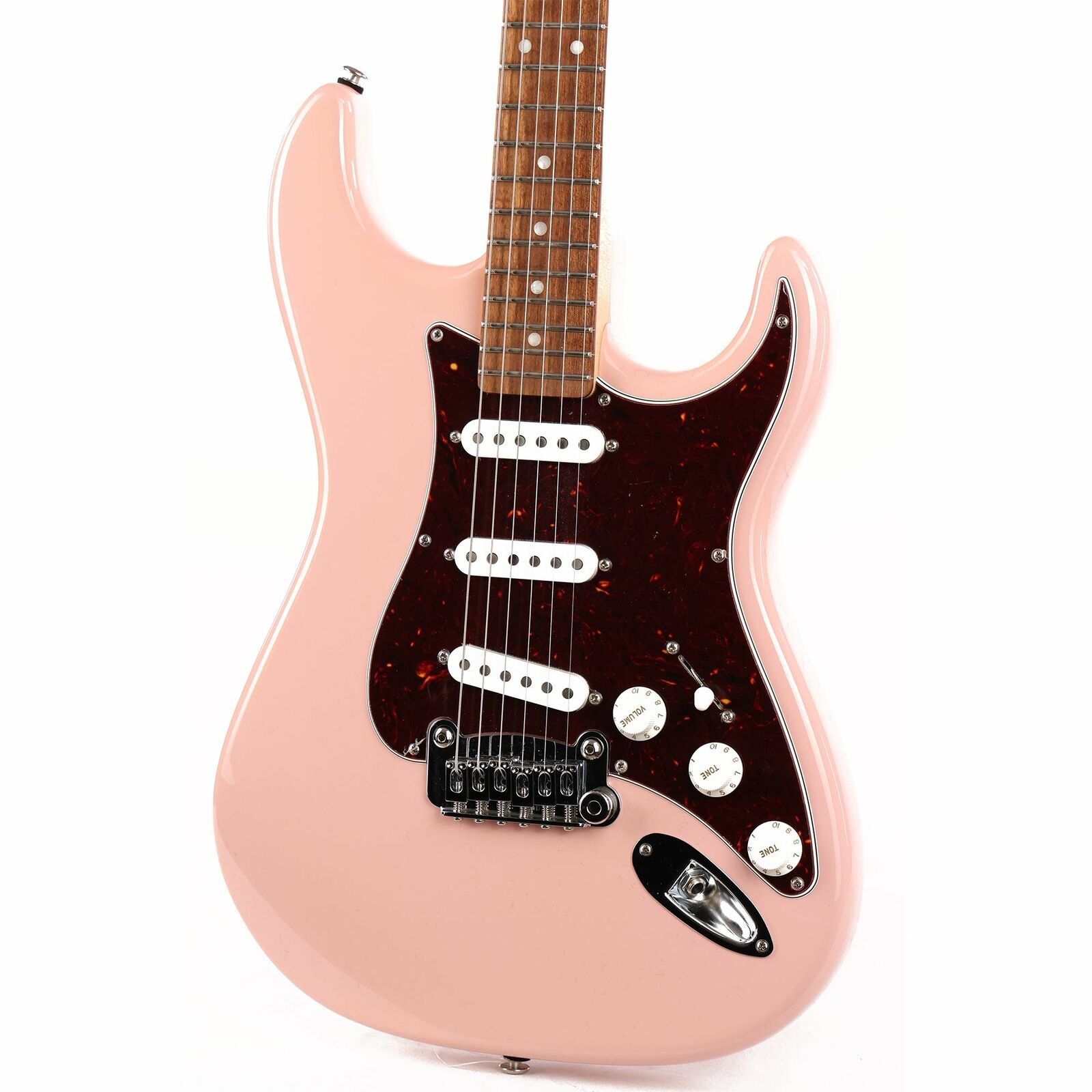 Legacy Shell Pink 2019 Electric Guitar som samma av bilderna