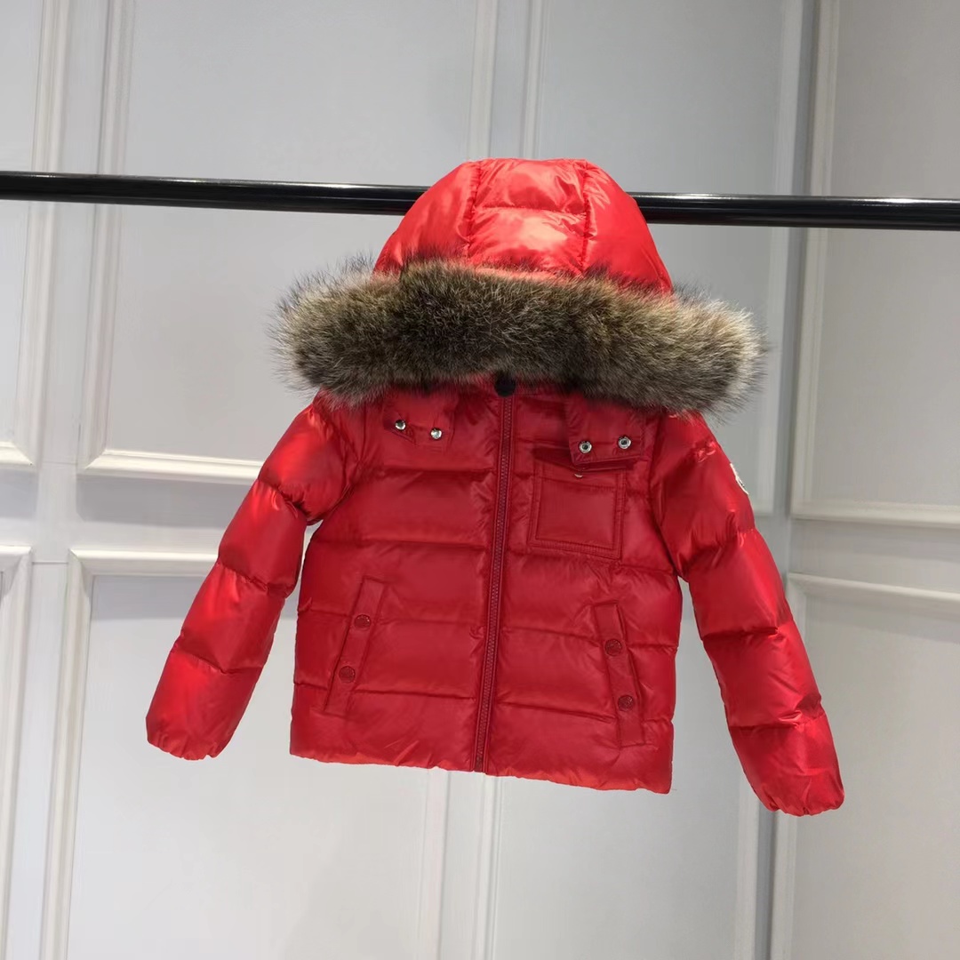 hoodies Kids Coat kid Hooded baby Winter Coats Boys Girls clothes Thick Warm Outwear Clothing Tops brand Outerwear Wolf collar Goose down filling Jackets Windproof