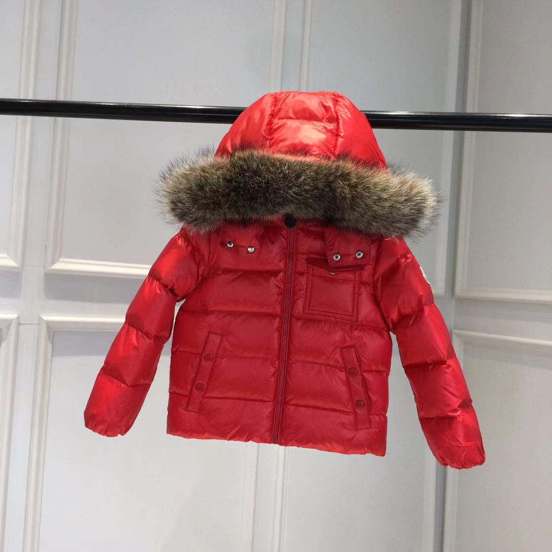 felpe con cappuccio Cappotto bambini capretto Bambino con cappuccio Cappotti invernali Ragazzi Vestiti ragazze Spessi Capispalla caldi Abbigliamento Top Capispalla di marca Colletto di lupo Piumino d'oca Giubbotti Antivento