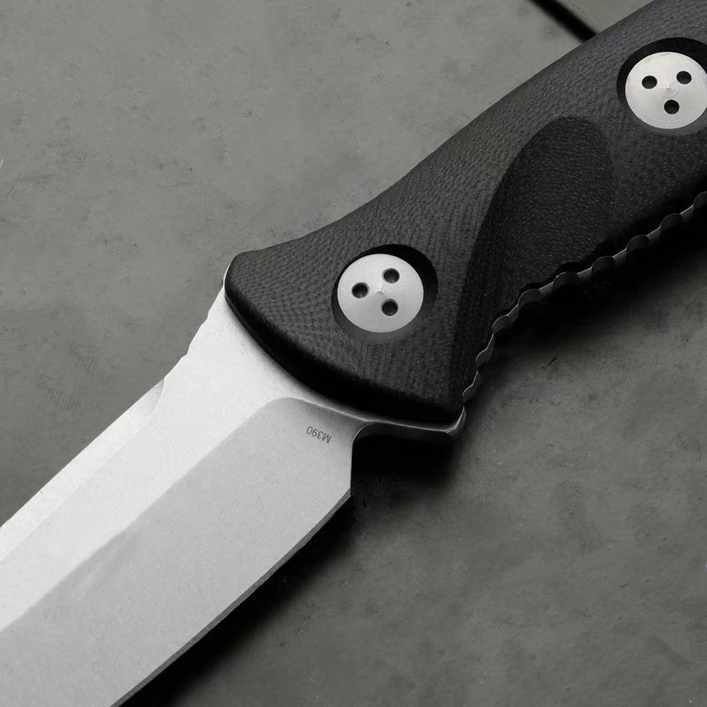 Neues H2392 Survival Gerades Messer M390 Stone Wash Drop Point Klinge Full Tang G10 Griff Outdoor Feste Klinge Taktische Messer mit Kydex