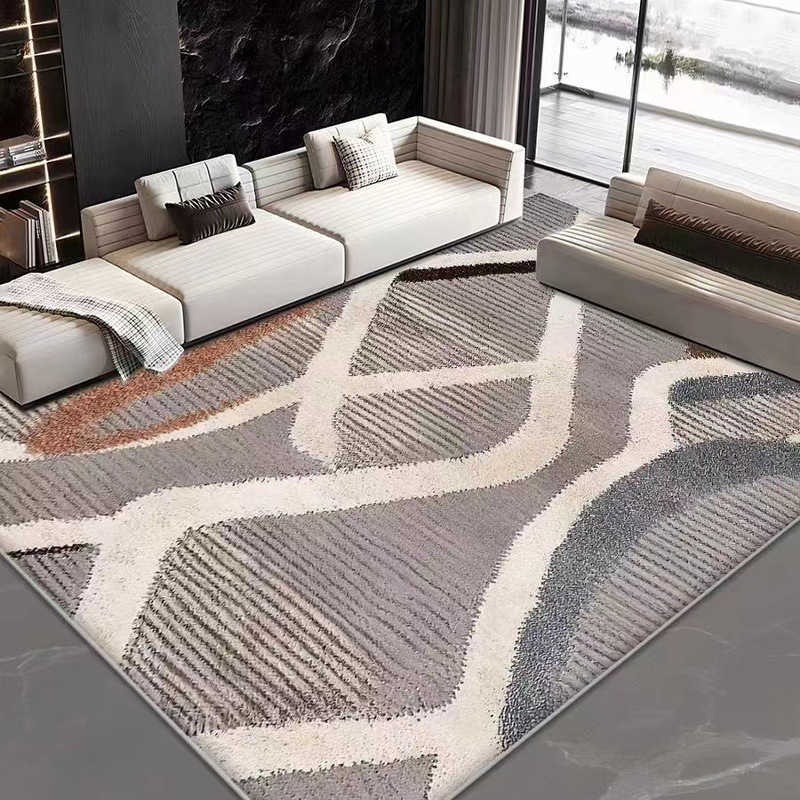 Hot säljer skandinaviska minimalistiska mattor för vardagsrumsdekor mattor för sovrum icke-halkgeometri mönster golvmattor för hem HKD230829