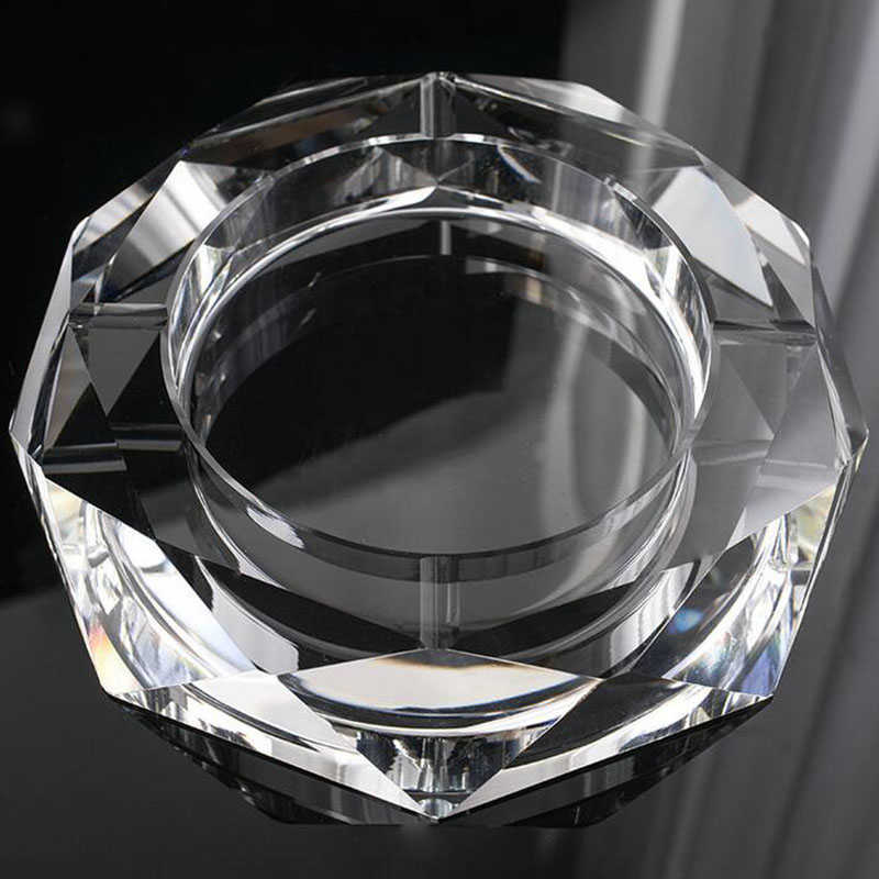 Crystal Ashtray Star Anise Cendrier Ash Tray Practical Smoking Tool Gold Black Silver Transparent Color Cigar Ashtray HKD230828