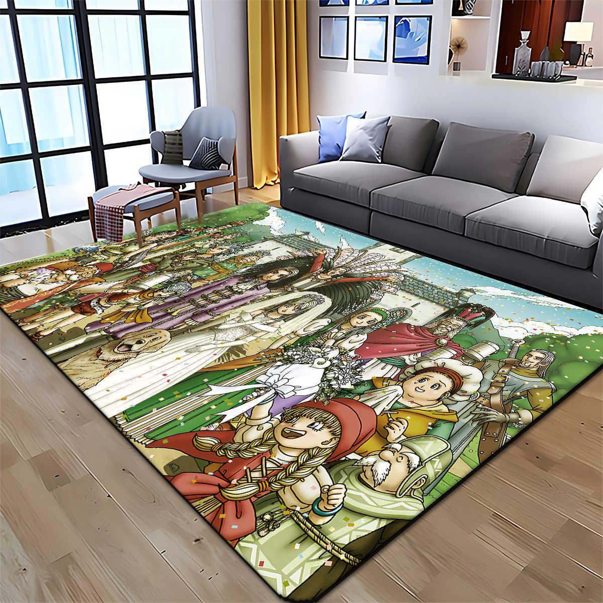 Game Dragon Quest Doragon Kuesuto non-slip HD carpet Living room bedroom kitchen bathroom foot mat EP mat rugs home alfombra HKD230901