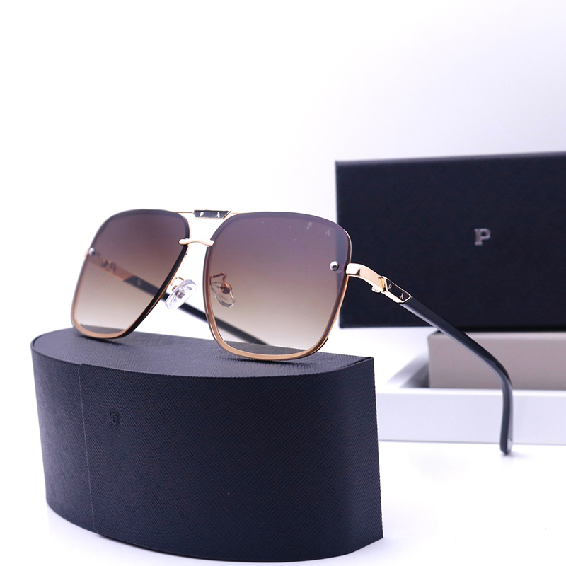 Sunglasses men Designer luxury metal thin frame sunglasses with box Polarized color-changing sunglasses UV protection Driving Handsome trend fashion