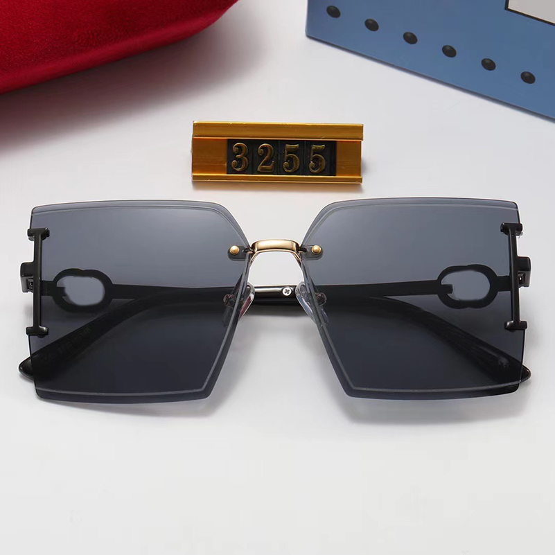 Designer Sunglasses Semi-Rimless Sunglasses Fashion High Quality Polarized Men's Women's Glasses with Case A120