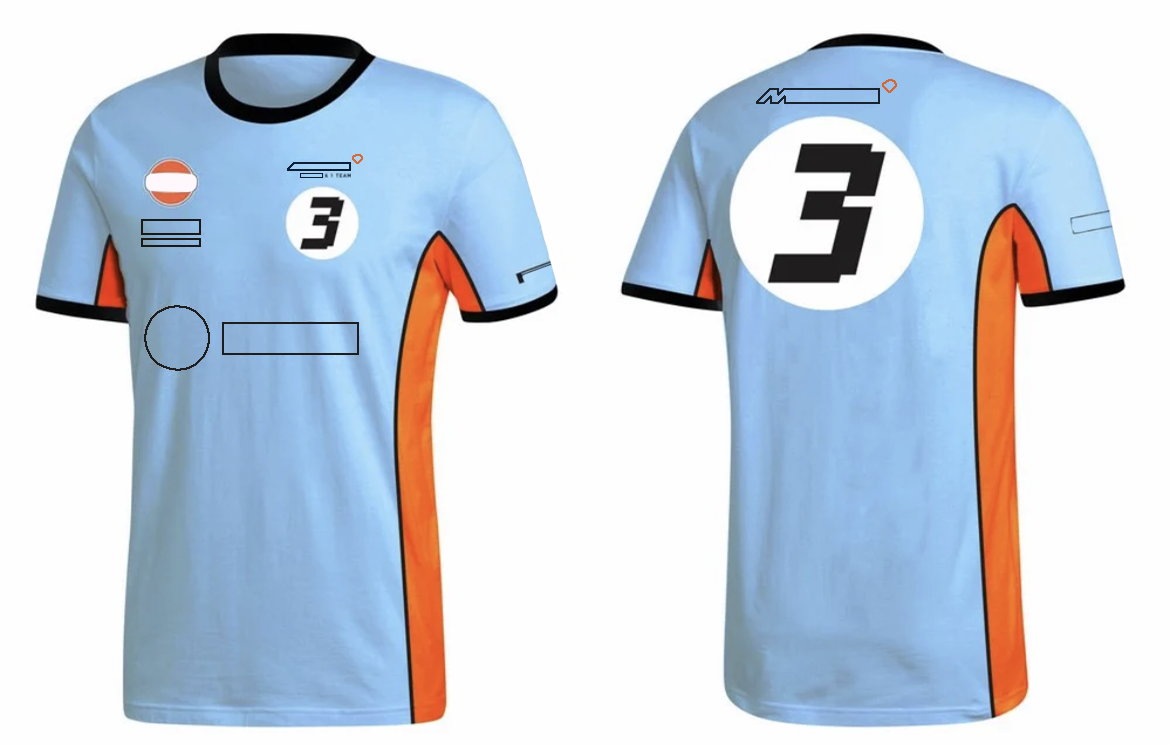 Camiseta F1, camiseta de carreras de Fórmula 1, equipo de cuello redondo, manga corta, deportes extremos al aire libre, camisetas grandes para hombres, camiseta para fanáticos de los coches de verano