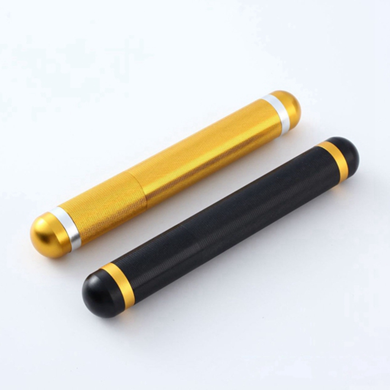 Black Gold Aluminium Smoking Pre-Roll Tube Empty Seal Jar Portable Storage Stash Case Package Box Rolling Handroller Cigarette Cigar Holder Tobacco Herb Bottle