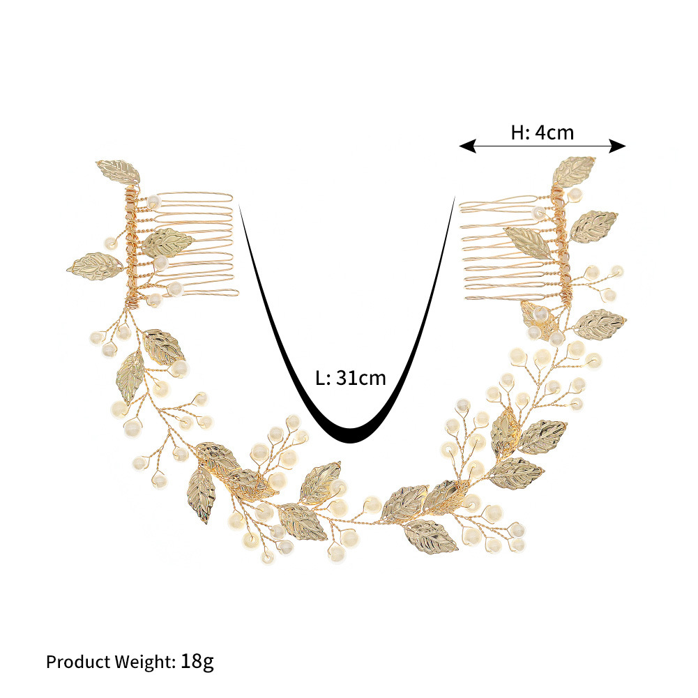 Жемчужные свадебные свадебные аксессуары для волос расчесать для женщин Золотой цвет для волос штифты невеста.