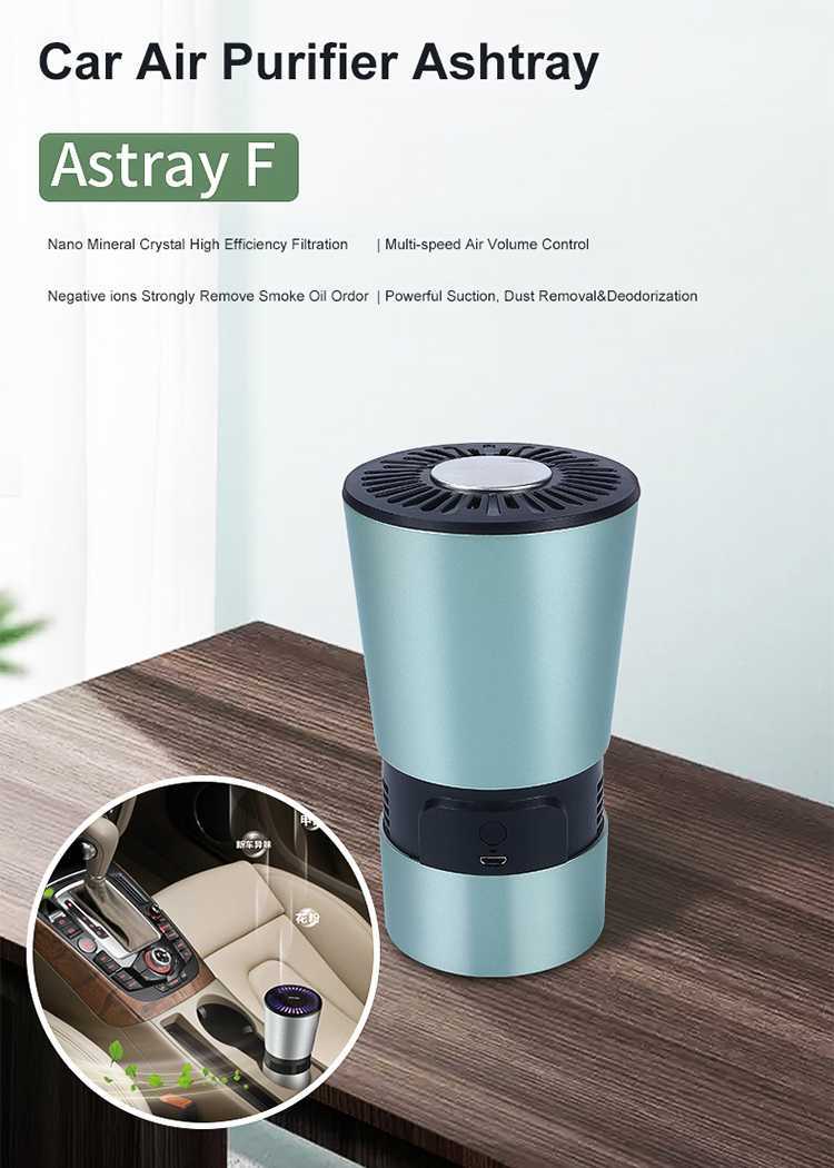 USB Electric Negative Ion Air Purifier rökfri bil AshTray HKD230828