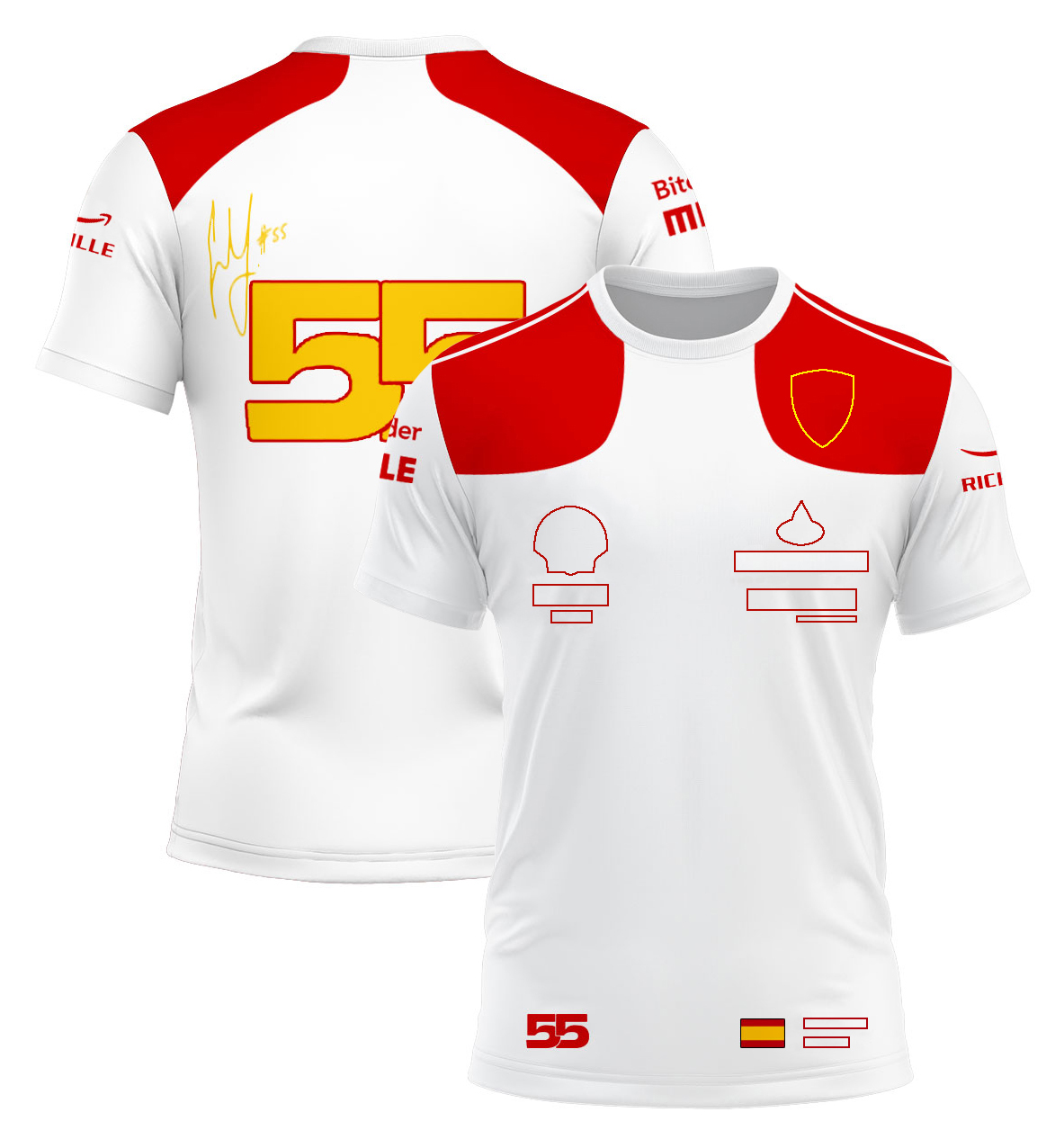 T-shirt de pilote de F1 2024 Fans de l'équipe de Formule 1 T-shirt surdimensionné Été En plein air Casual Sports Tops Hommes Racing T-shirt respirant Jersey