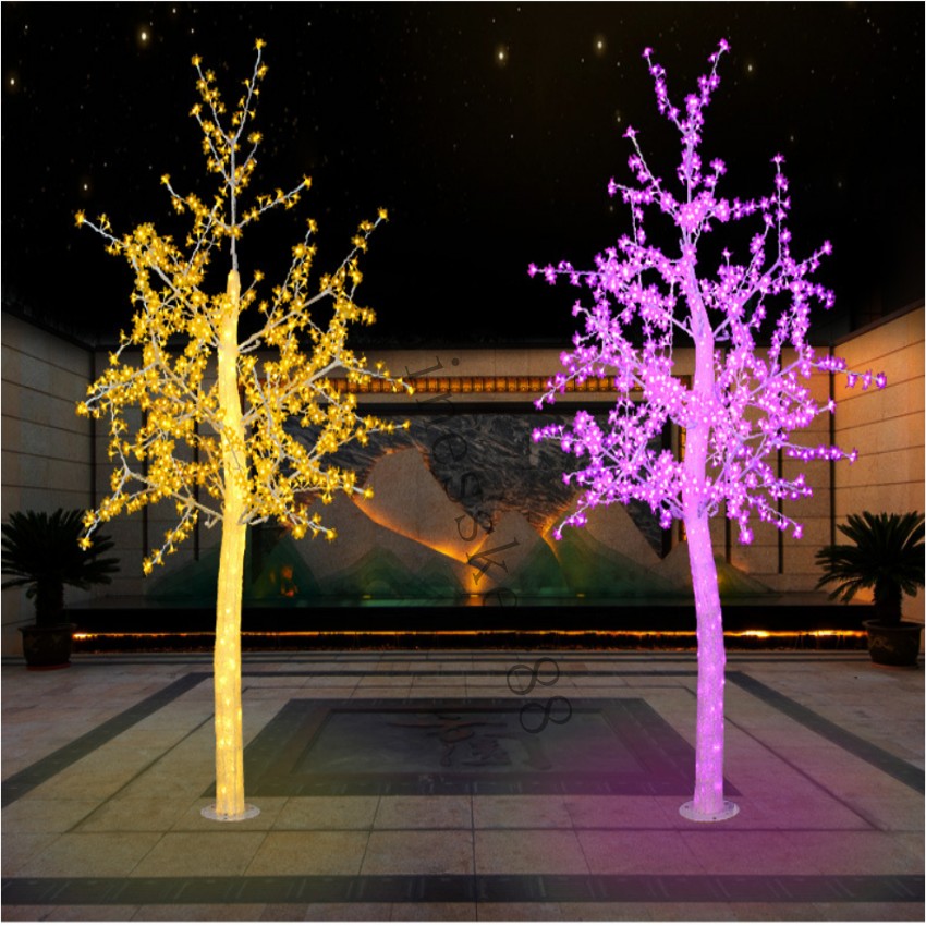 LED Kristall Drop Kleber Lichtbaumlichter LED -Simulation Kirsch Bauhinia LED -Baumlichter Landschaftsleuchten