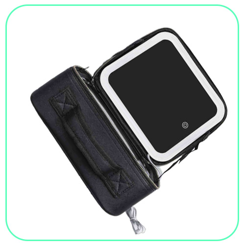 NXY Cosmetic Bags New Travel Makeup Bag Cases EVA Vanity Case com LED 3 luzes espelho 2201189001268