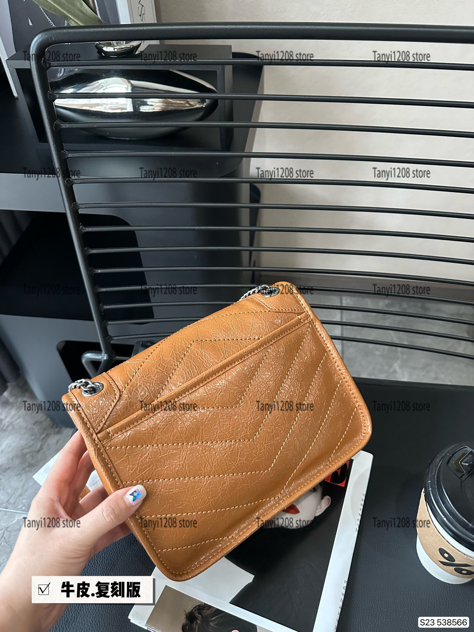 Nowa moda YLS Niki Messenger Bag Vintage Women Designers Luksusowa torba kopertowa Klasyczna marka Crossbody z łańcuchem prawdziwa skórzana torba na ramię czarna torebka