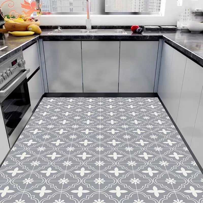 Simplicity Decoration Kitchen Floor Mat Super Absorbent Non-slip Gray Carpet Soft Washable Bedroom Bedside Big Sofa Area Rugs HKD230829