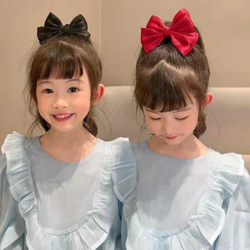 New Children's Hairpin Baby Fashionable Bow Headwear Girl Princess Hairpin Headwear Net Red Hairpin