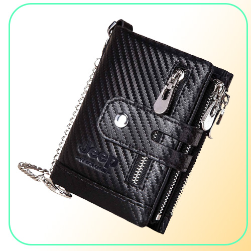 Männer Brieftaschenmünze Geldbörse Taillenbeutel Pochette Kette Handgelenk Composite Antitheft gebürstetes Multicard Horse Leder European und American 8134446