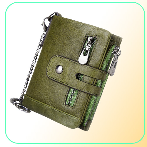 men wallet coin purse Waist Bags Pochette chain wrist composite Antitheft brushed multicard horse leather European and American 9869465