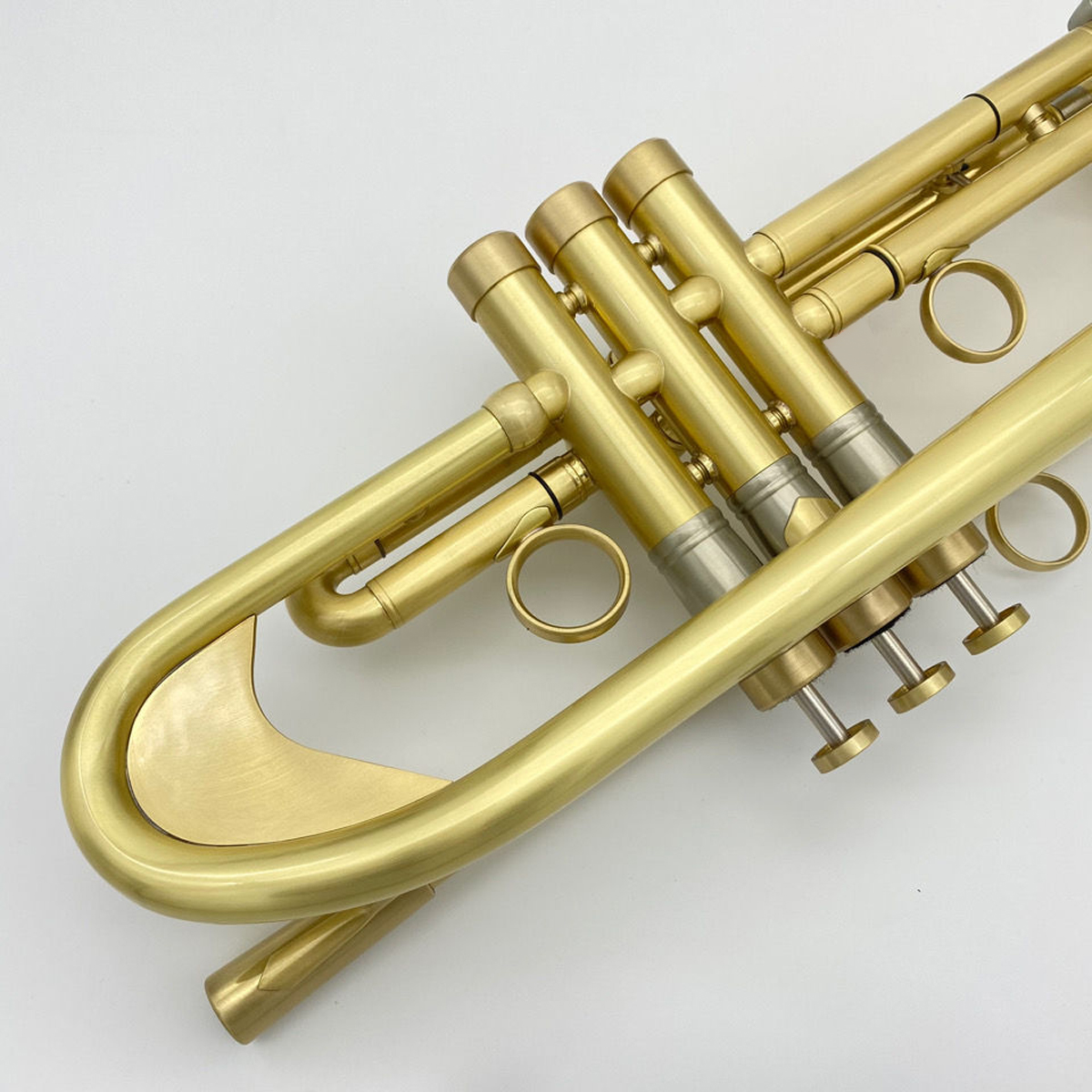 New high-end trumpet musical instrument brass gold-plated brushed aggravating streamlined professional trumpet full copper