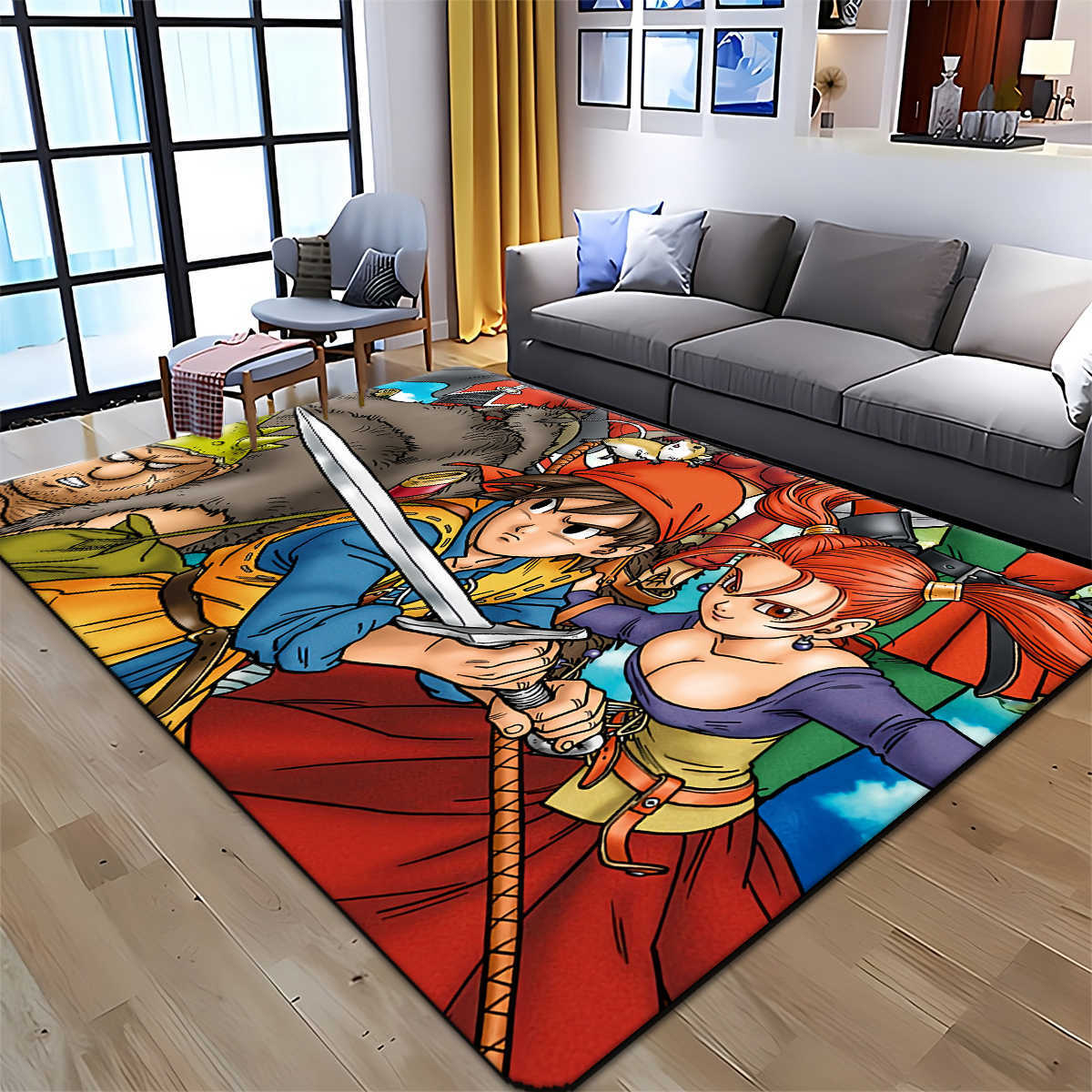 Game Dragon Quest Doragon Kuesuto non-slip HD carpet Living room bedroom kitchen bathroom foot mat EP mat rugs home alfombra HKD230901