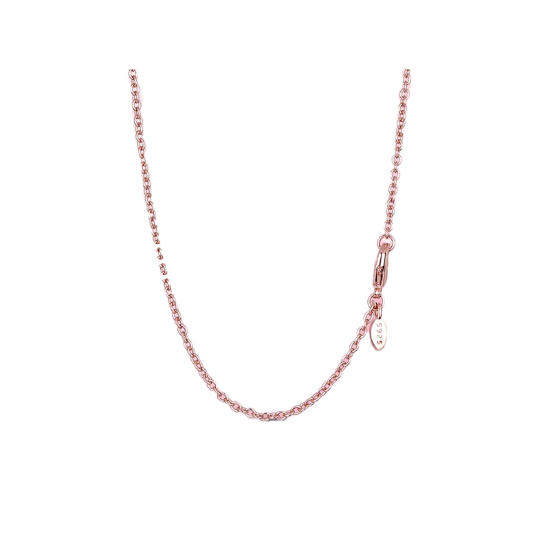 925 prata charme talão ajuste encantos pulseira cor clássico cabo corrente colar rosa ouro encantos ciondoli diy contas finas jóias2252826