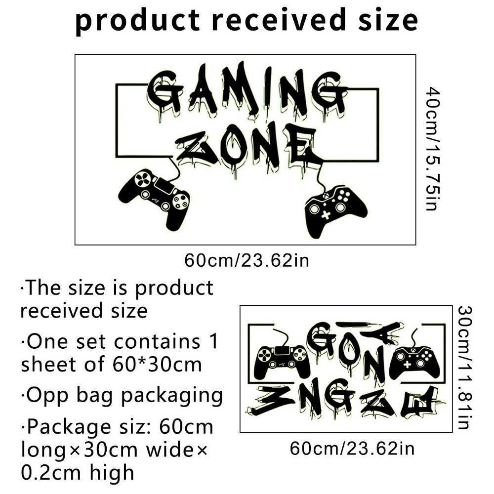 Gamecontroller leuchtende Wandaufkleber für Jungenzimmer, Gaming-Zone, Schlafzimmer, Heimdekoration, Poster, Tapete, im Dunkeln leuchtende Aufkleber HKD230901