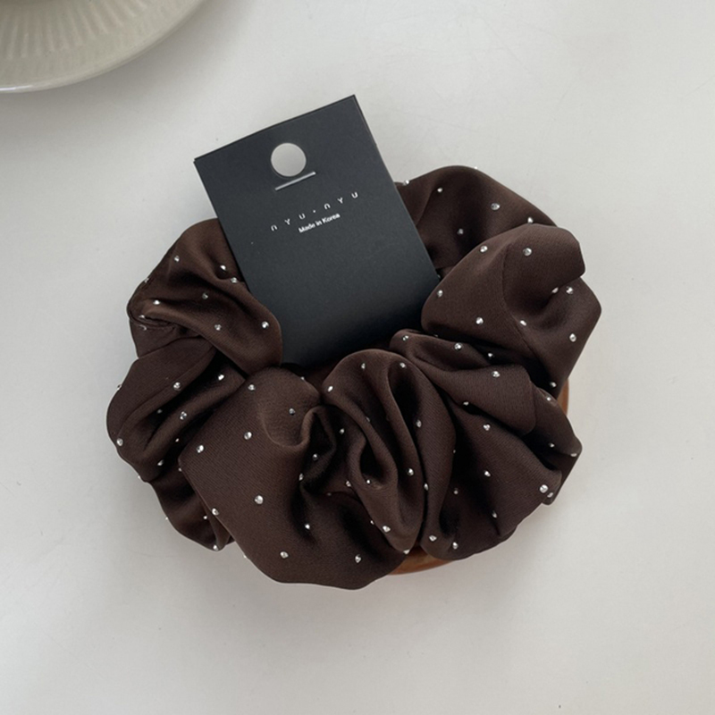 New Dot Satin Soft Scrunchies Banda de cabelo elástica Mulheres menina sólida de alta qualidade Titular de rabo de cavalo Acessórios