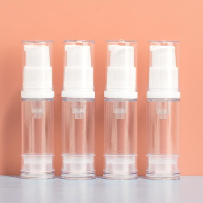 100 Stück 5 ml, 10 ml, 15 ml, leere Airless-Flasche, Lotion, Cremepumpe, Kunststoffbehälter, Vakuumspray, Kosmetikflaschen, Spender für Reise-Lotionbehälter