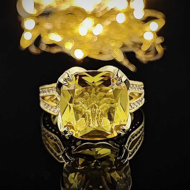 Anelli a grappolo Nuovo lusso grande colore giallo zircone oro 18 carati colore argento anello di fidanzamento di design le donne Articoli economici con spedizione gratuita G230228