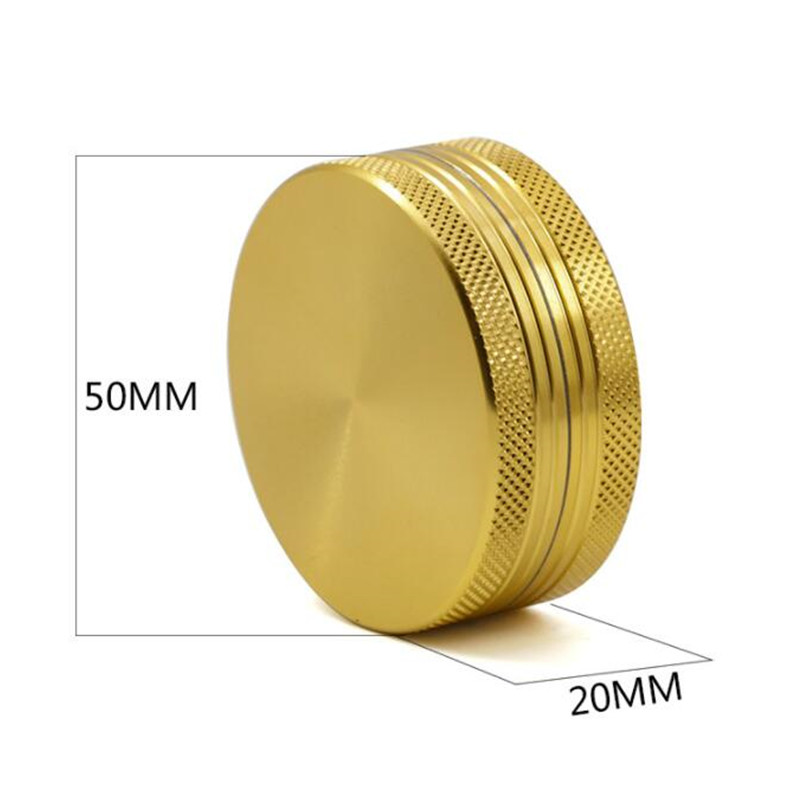 2 Layers Tobacco Grinders Smoking Accessories 40mm 50mm 55mm 63mm Aluminium Alloy Herb Grinder Cnc Teeth Filter 