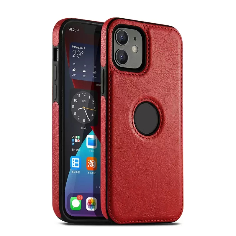 Lädertelefonfodral för iPhone 14 Plus 13 11 Pro Max 12 Mini XS XR X 7 8 Plus SE2 SE3 12 Mjuk TPU PU Business Protection Cover