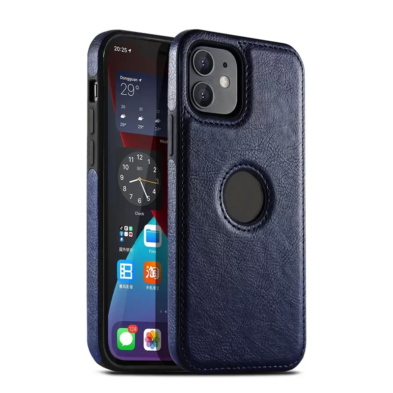 Capa de couro para telefone para iPhone 14 Plus 13 11 Pro Max 12 Mini XS XR X 7 8 Plus SE2 SE3 12 TPU macio PU Capa de proteção comercial