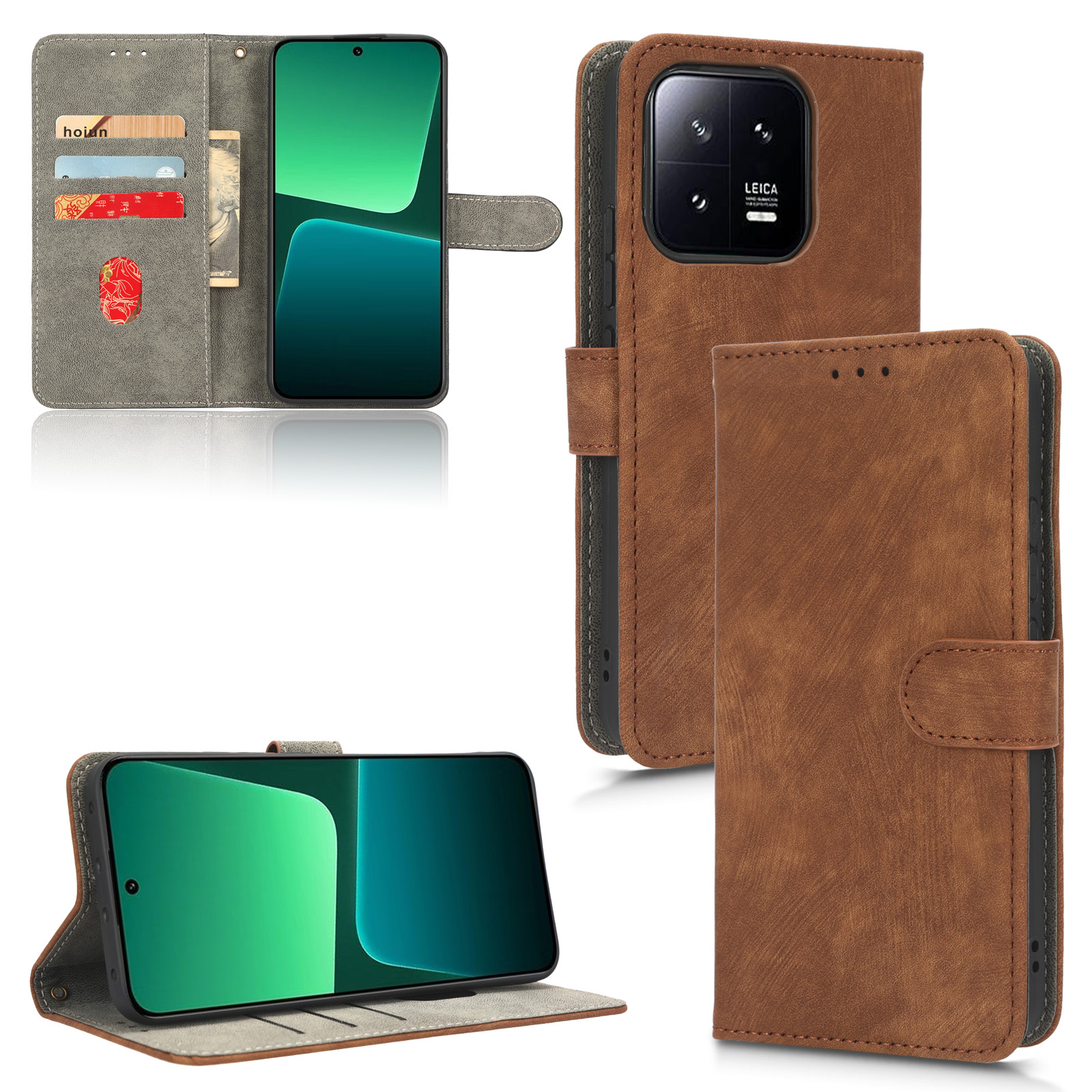 RFID -beveiligingsgevallen voor Xiaomi 13 12t Poco M4 Redmi 12C K60 Opmerking 12 A1 Plus 10C 10A Pro 4G 5G Wallet Leather Fundas telefoonhoes