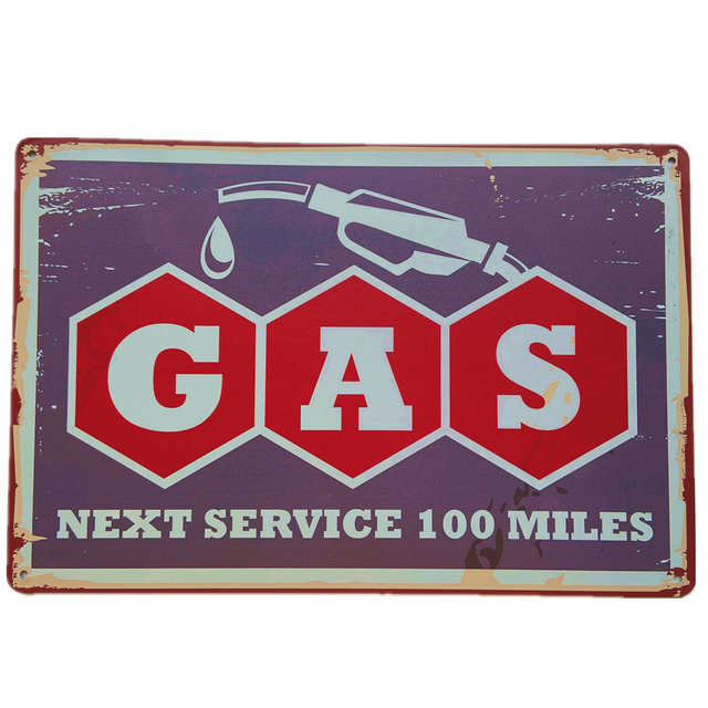 Vintage Tin Sign Metal Signs Plaque Décorative pour Garage Essence Gas Station Man Cave Decor Décoration Murale 30X20cm W03