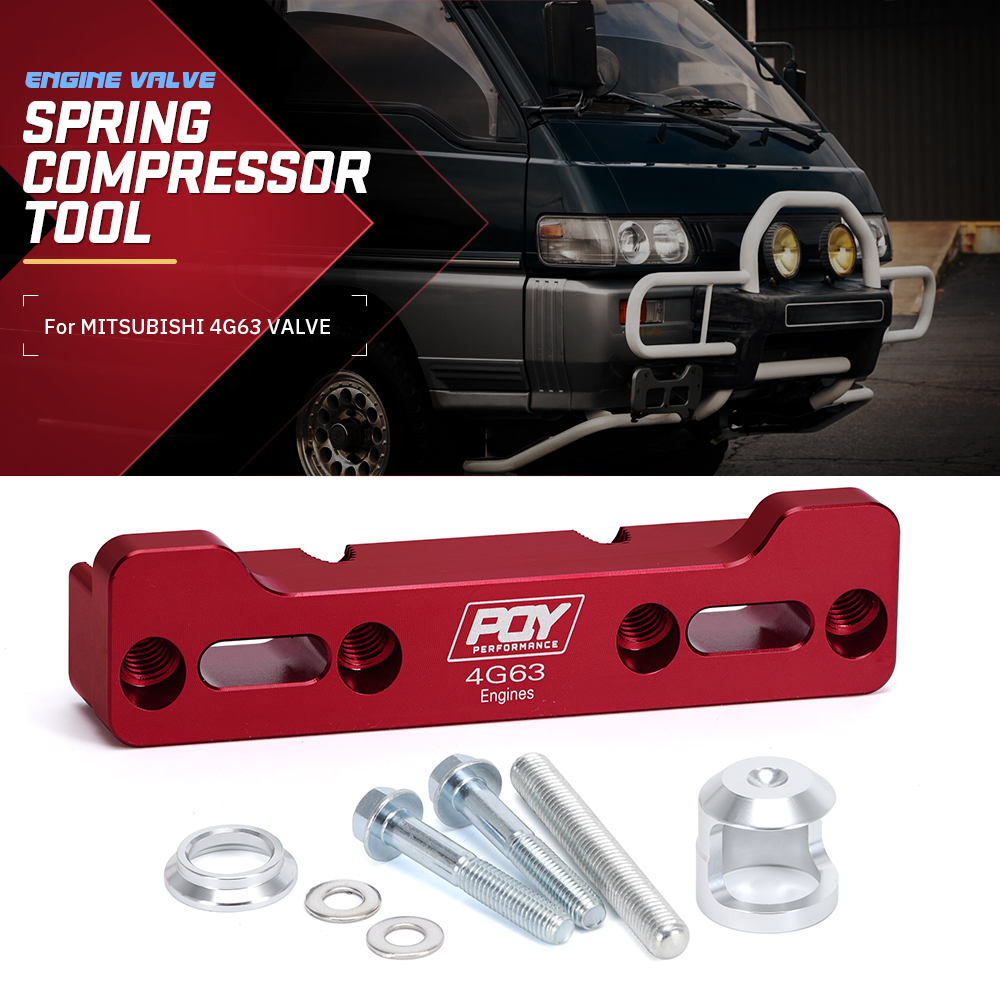 PQY Racing - Ferramenta de compressor de mola de válvula de alumínio para Mitsubishi Eclipse / Talon / Evo 8/9 4G63 Motor PQY -VSC04
