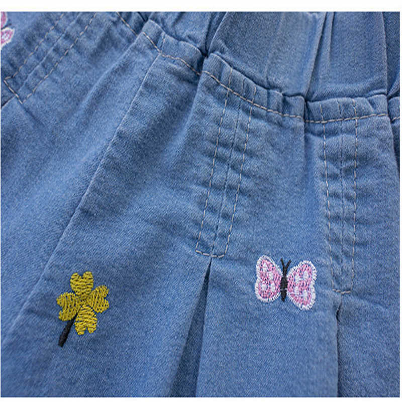 Jupes Casual Girls Shorts Thin Section Children's Jeans's Summer Ester Wear Shorts Girls Moyen et Grands enfants Culottes T230301